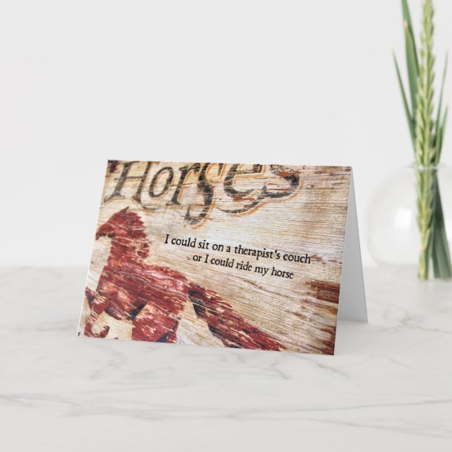 EQUINE THERAPY Greeting Card (Front)