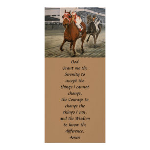 Equine Thoroughbred Wins Horse Race Rack Card