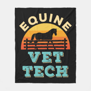 Equine Vet Tech Horse Veterinary Technician  Fleece Blanket