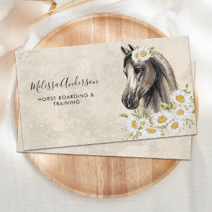 Equine Vintage Horse Daisy Personalised Equestrian Business Card