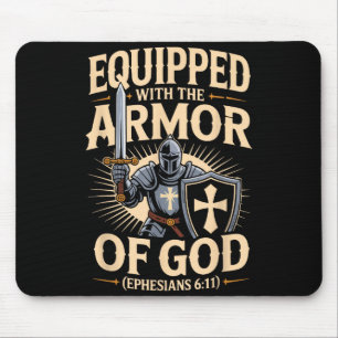 Equipped With The Armor Of God Christian Bible Ver Mouse Mat