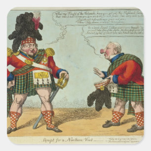 Equipt for a Northern Visit, 1822 Square Sticker