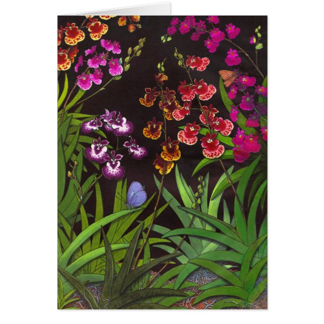 Equitant Oncidium Tolumnia Orchids Card (Front)