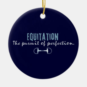equitation ceramic tree decoration