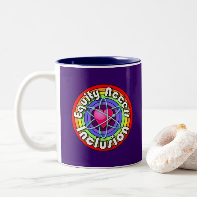 Equity Access Inclusion: Rainbow Science mug (With Donut)
