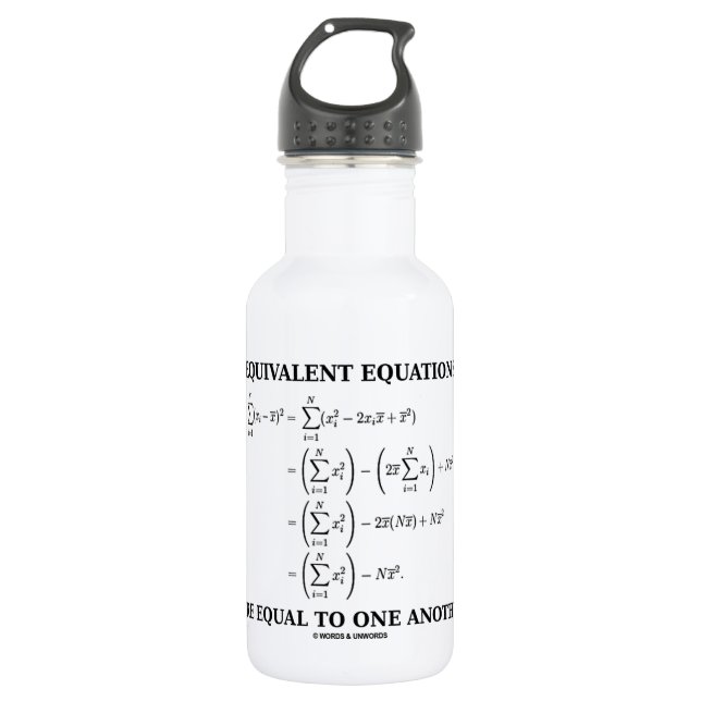 Equivalent Equations Are Equal To One Another 532 Ml Water Bottle (Front)