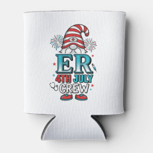 ER 4th July Crew Patriotic Gnome Shirt Design_1 Can Cooler