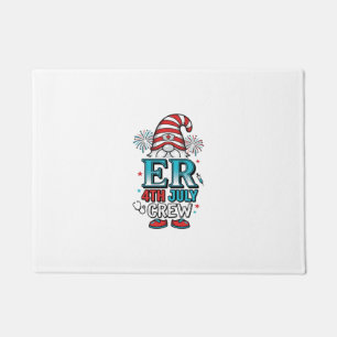 ER 4th July Crew Patriotic Gnome Shirt Design_1 Doormat