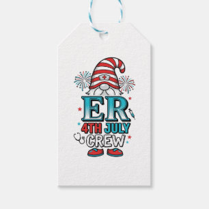 ER 4th July Crew Patriotic Gnome Shirt Design_1 Gift Tags