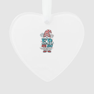 ER 4th July Crew Patriotic Gnome Shirt Design_1 Ornament