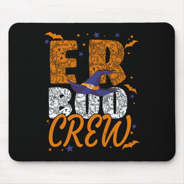Er Boo Crew Halloween Er Tech Emergency Technician Mouse Mat (Front)