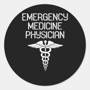 ER Doctor Emergency Medicine Physician Classic Round Sticker