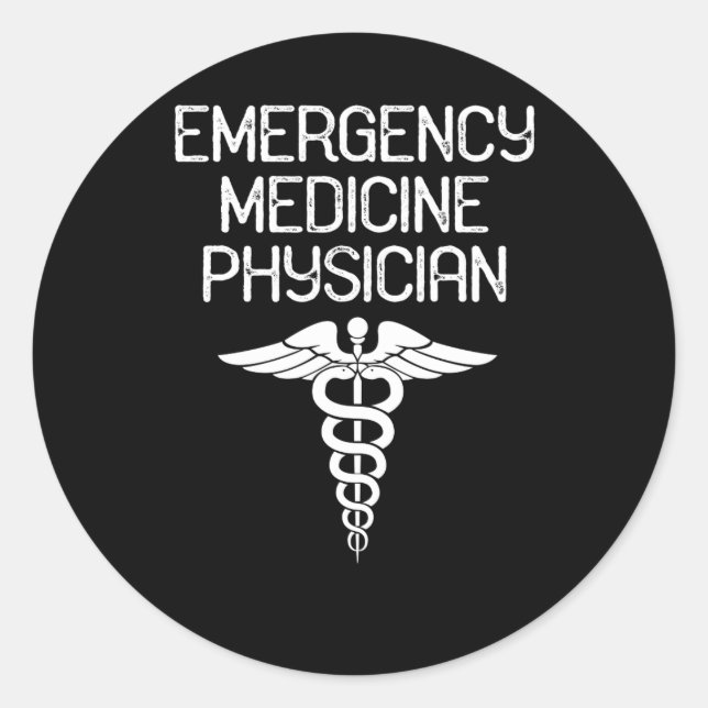 ER Doctor Emergency Medicine Physician Classic Round Sticker (Front)