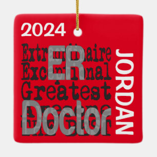 ER Doctor Extraordinaire CUSTOM Ceramic Ornament