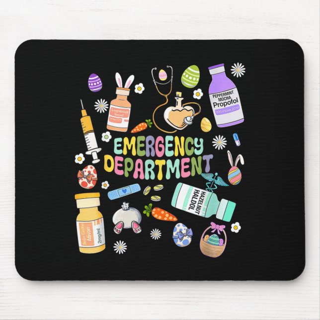 Er Easter Nurse Crew Easter Day Emergency Room Nur Mouse Mat (Front)