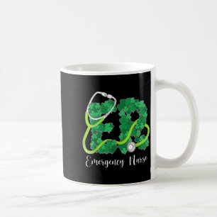Er Emergency Nurse Stethoscope St. Patrick's Day S Coffee Mug
