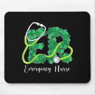 Er Emergency Nurse Stethoscope St. Patrick's Day S Mouse Mat