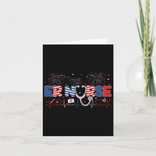 Er Nurse 4th Of July American Flag Patriotic Usa S Card