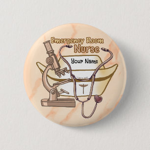 ER Nurse 6 Cm Round Badge