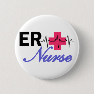 ER Nurse 6 Cm Round Badge