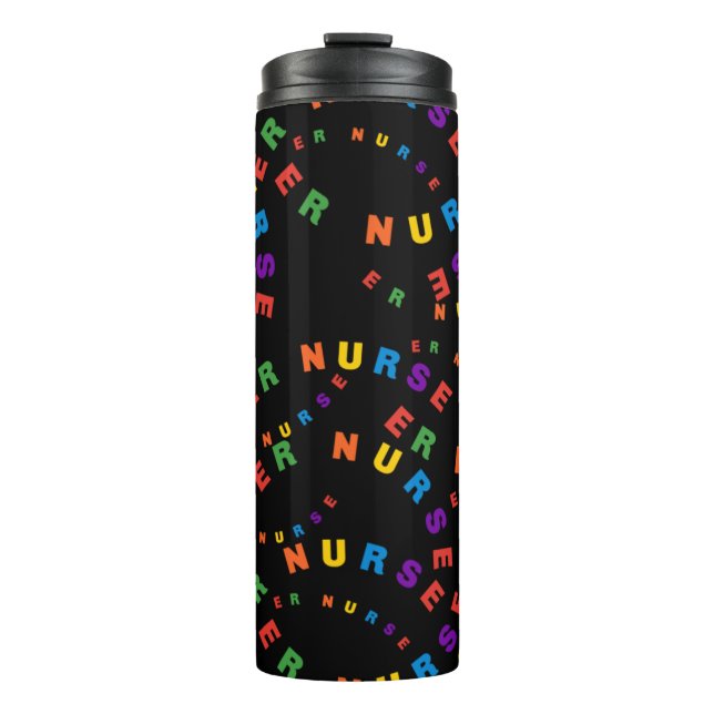ER Nurse Black Thermal Tumbler (Front)