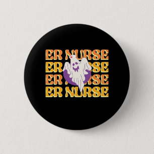 ER Nurse Boo Crew Emergency Room Nurse Halloween C 6 Cm Round Badge