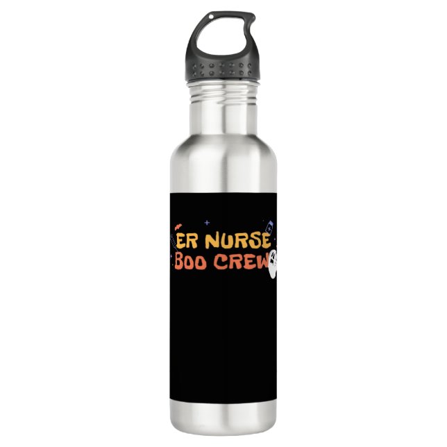 ER Nurse Boo Crew Emergency Room Nurse Halloween C 710 Ml Water Bottle (Front)