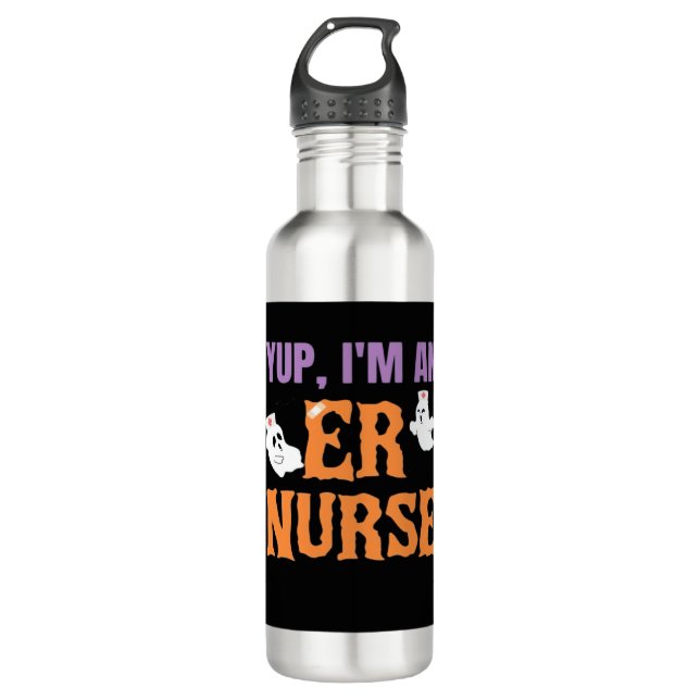 ER Nurse Boo Crew Emergency Room Nurse Halloween C 710 Ml Water Bottle (Front)