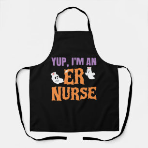 ER Nurse Boo Crew Emergency Room Nurse Halloween C Apron