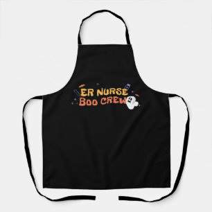 ER Nurse Boo Crew Emergency Room Nurse Halloween C Apron