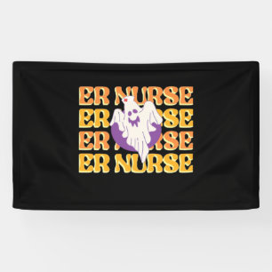 ER Nurse Boo Crew Emergency Room Nurse Halloween C Banner