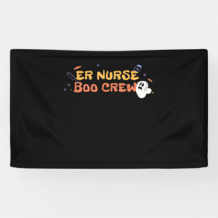 ER Nurse Boo Crew Emergency Room Nurse Halloween C Banner