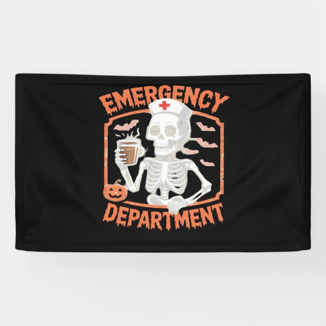 ER Nurse Boo Crew Emergency Room Nurse Halloween C Banner (Horizontal)