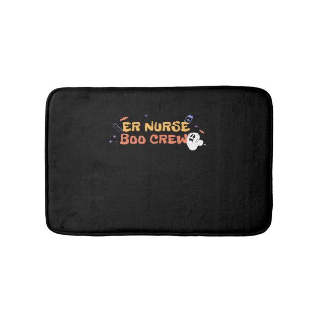 ER Nurse Boo Crew Emergency Room Nurse Halloween C Bath Mat (Front)