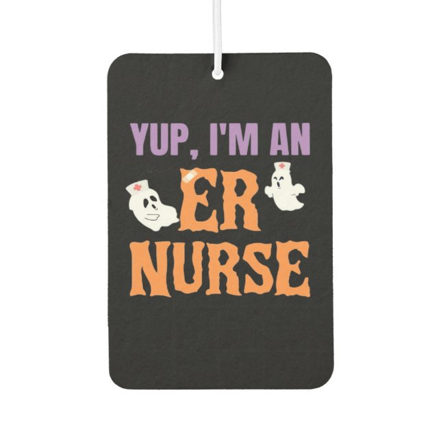 ER Nurse Boo Crew Emergency Room Nurse Halloween C Car Air Freshener (Front)