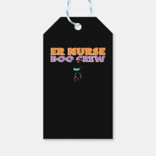 ER Nurse Boo Crew Emergency Room Nurse Halloween C Gift Tags