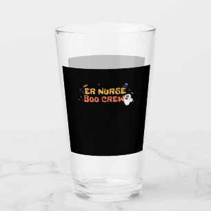 ER Nurse Boo Crew Emergency Room Nurse Halloween C Glass