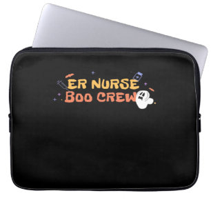 ER Nurse Boo Crew Emergency Room Nurse Halloween C Laptop Sleeve