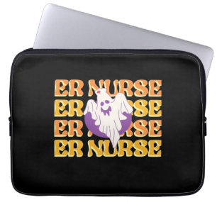 ER Nurse Boo Crew Emergency Room Nurse Halloween C Laptop Sleeve
