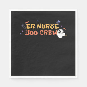 ER Nurse Boo Crew Emergency Room Nurse Halloween C Napkin