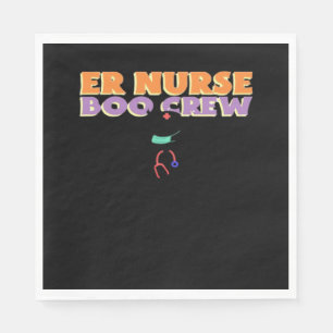 ER Nurse Boo Crew Emergency Room Nurse Halloween C Napkin