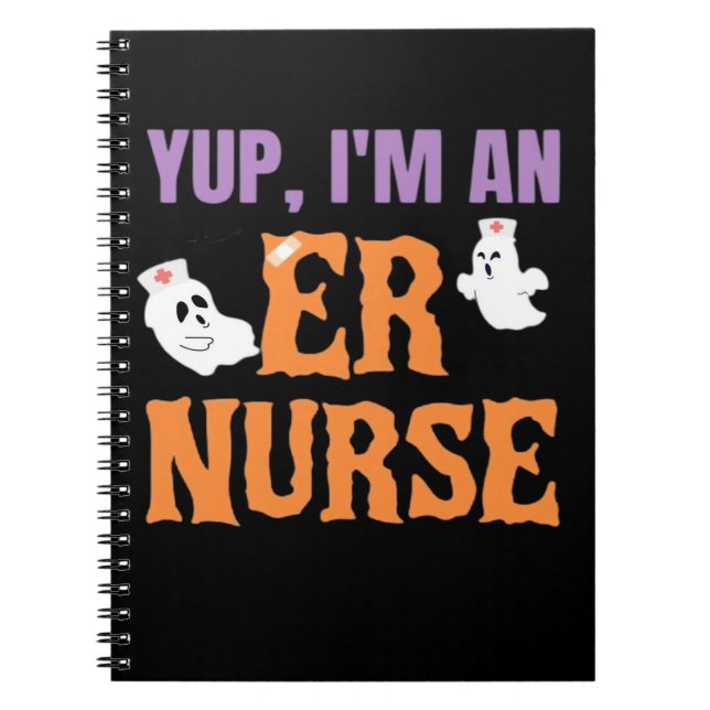 ER Nurse Boo Crew Emergency Room Nurse Halloween C Notebook (Front)