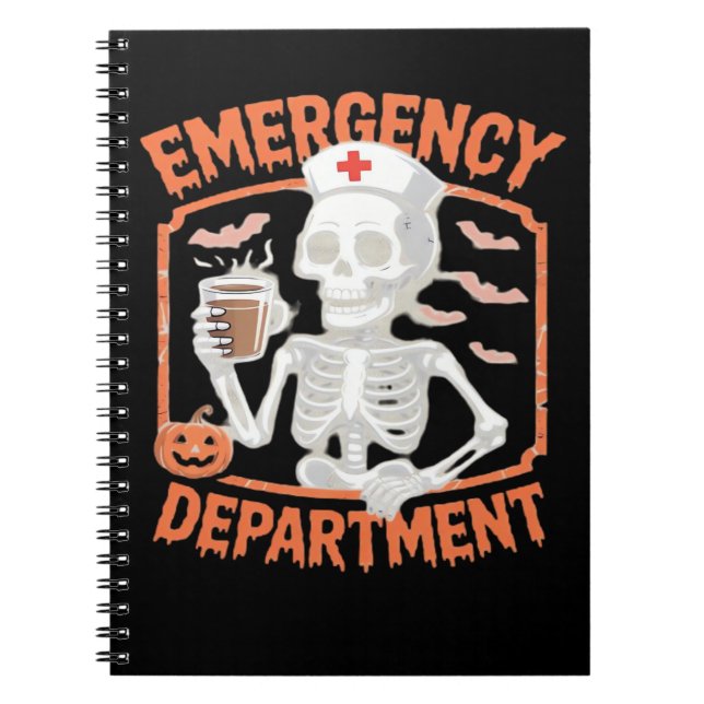 ER Nurse Boo Crew Emergency Room Nurse Halloween C Notebook (Front)
