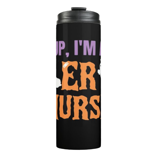 ER Nurse Boo Crew Emergency Room Nurse Halloween C Thermal Tumbler (Front)