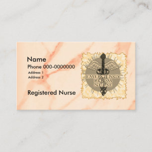 ER Nurse Caduceus Business Card