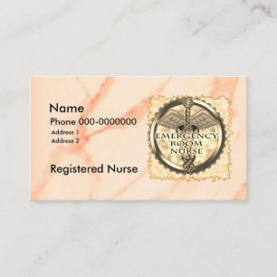 ER Nurse Caduceus Business Card