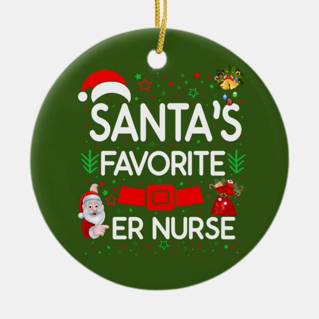ER Nurse Ceramic Tree Decoration (Front)