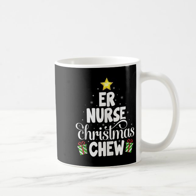 Er Nurse Christmas Crew Funny Nursing Medical Nurs Coffee Mug (Right)