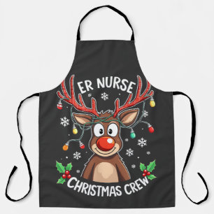 ER Nurse Christmas Crew Nursing Xmas Santa Apron