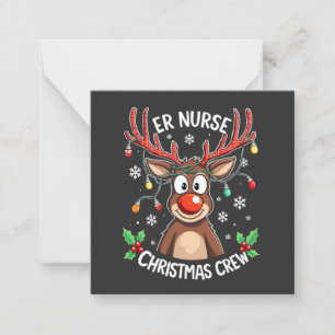 ER Nurse Christmas Crew Nursing Xmas Santa Card